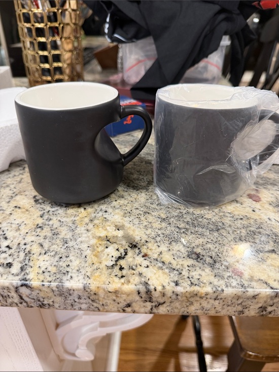 Other - Matte Black Ceramic heart Coffee Mug - Set of 2 NWT
